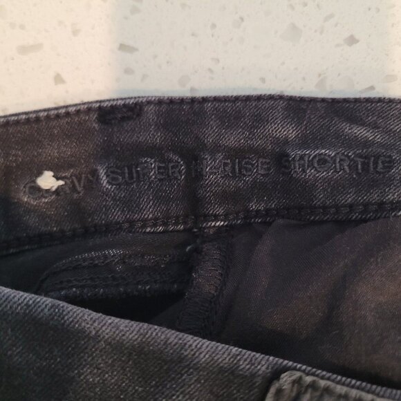 American Eagle Jean Shorts Womens 4 Curvy Super Hi Rise Shortie Denim Button Fly - Picture 9 of 9